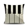 45X45CM Piano Key Wonderful Notes Decorative Pillowcase Car Sofa Art Piece Office Seat Cushion Cover Home Decoration