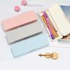 1pc Assorted Colors Plastic Pencil Case Box With Lid Snap Closure, Large Capacity School Supplies Storage Organizer Box For Kids