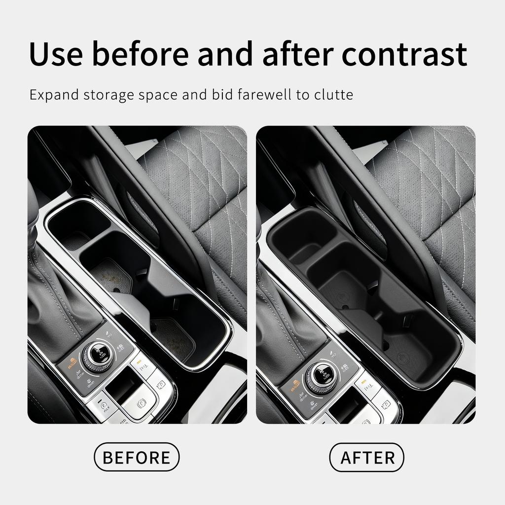 For Kia Telluride 2020-2025 Central Console Water Cup Holder Car Interior Accessories Drinks Holder Storage Case