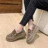Winter shoes women's velvet thickened middle-aged and elderly warm women's flat mother cotton shoes one pedal casual cotton shoes women