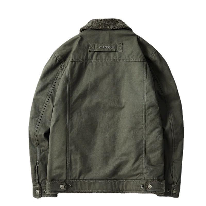 Men Winter Fleece Thick Warm Jacket Men Fashion Casual Windproof Coat Men Autumn Outwear Outdoor Fur Collar Jacket Men
