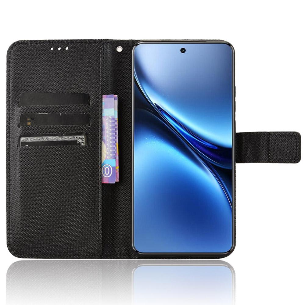 

Чохол для vivo X200 Pro 5G із PU шкірою та діамантовою текстурою. Black