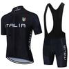 New White  Cycling Set ITALIA Cycling Team Jersey Bike Shorts Men Women Pro Ropa Ciclismo Bicycle Maillot Clothing Uniform
