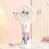 Mini Portable Handheld Fan Hydrating Spray Cooling Electric Hand Fan USB Rechargeable Bracket Base Pocket Fan Summer Use