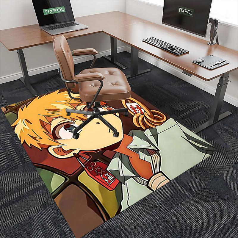 1pc Anime Character Design Chair Mat, Tanjiro Kamado Inspired Office Rug, Non Slip Carpet for Home and Office Decor, Suitable for A