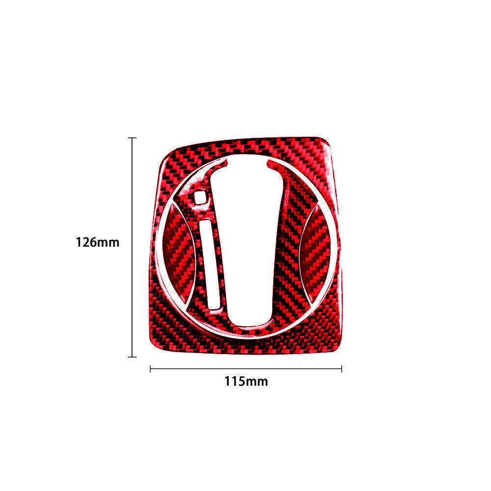 4Pcs For Honda Civic 8th 06-11 Red Carbon Fiber Automatic Gear Shift Cover Trim