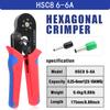 Industrial Grade Tubular Terminal Labor-Saving 6-Sided HSC8 6-6A High Carbon Steel Cold-Pressed Wire Crimpers Needle Ratchet