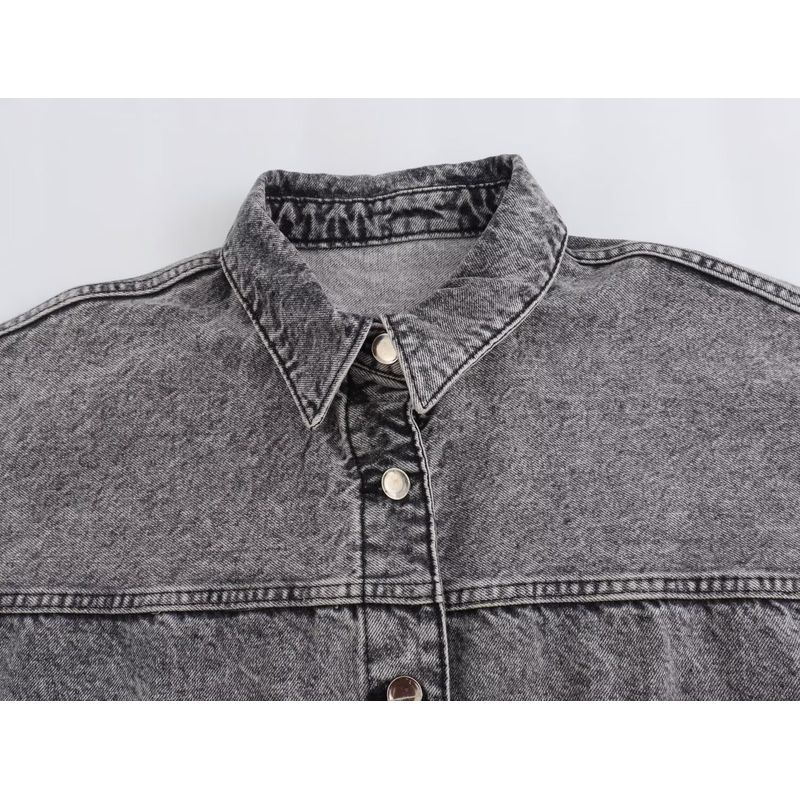 Kaslead New Arrival Women's Clothing Fashion Style Fashion All-Match Minimalist Denim Jacket Coat 0108034