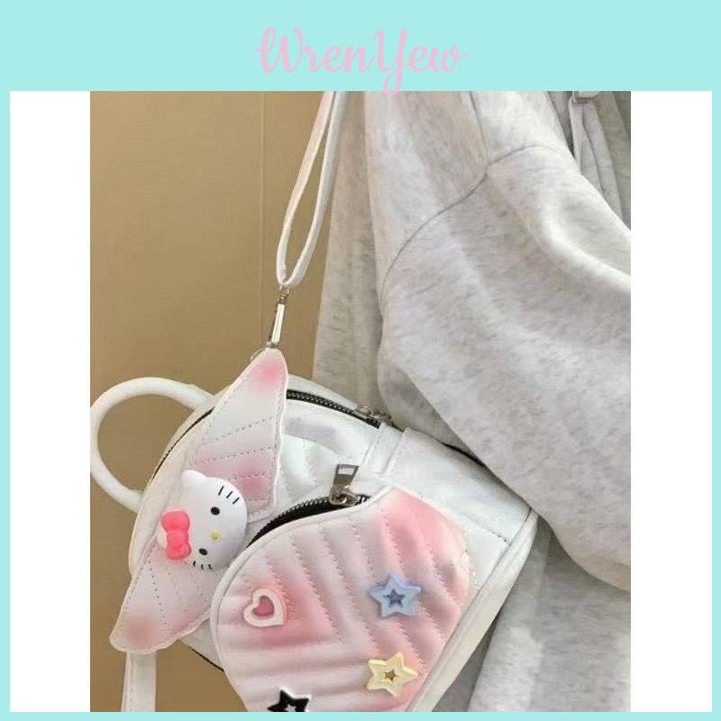 Cartoon Hello Kitty Backpack For Girls And Boys With Pu Material And Cute Design For Daily Use