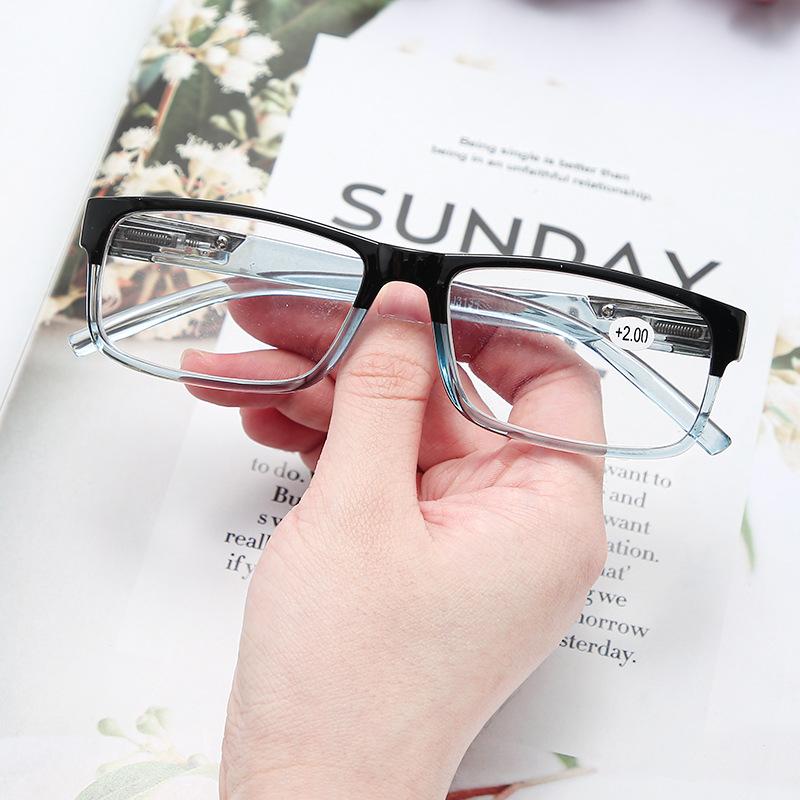 Rectangle Reading Glasses Blue Light Blocking Readers for Women Men Anti Glare Filter Lightweight Eyeglasses