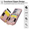 Crossbody Zipper Cards Solt Wallet Leather Ring Holder Case For Samsung Galaxy Z Flip 7 6 5 4 3 7FE Long Lanyard Bag Grid Cover