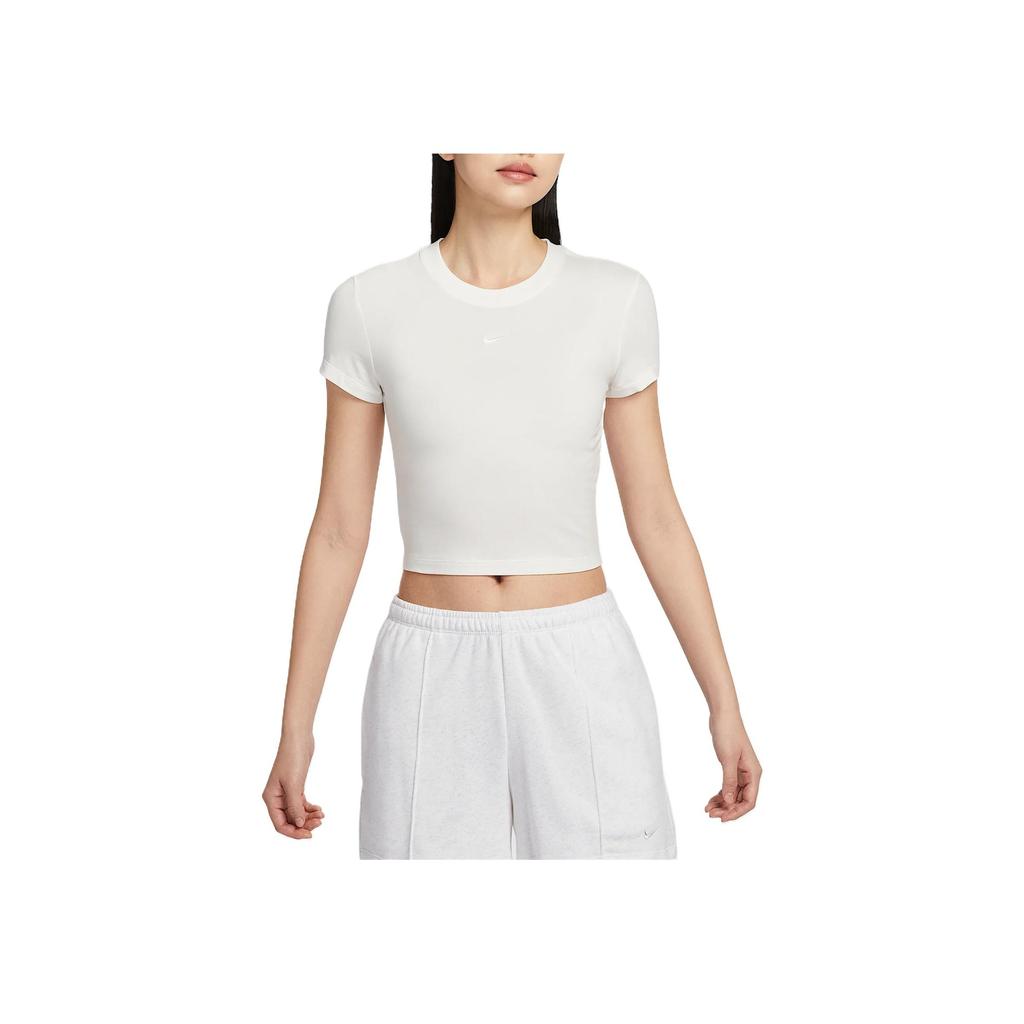 Nike Sportswear Comfortable Fashion Slim Fit Casual Versatile Short Sleeve T-Shirt Women Tops Sail-White HF9539-133