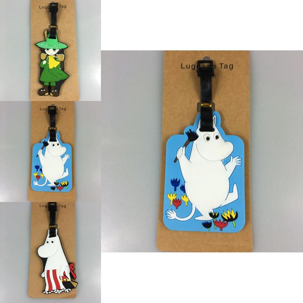 Mumin Amime Nilpferd Vogelscheuche PVC Reisegepäckanhänger mit Cartoon-Muster für Koffer