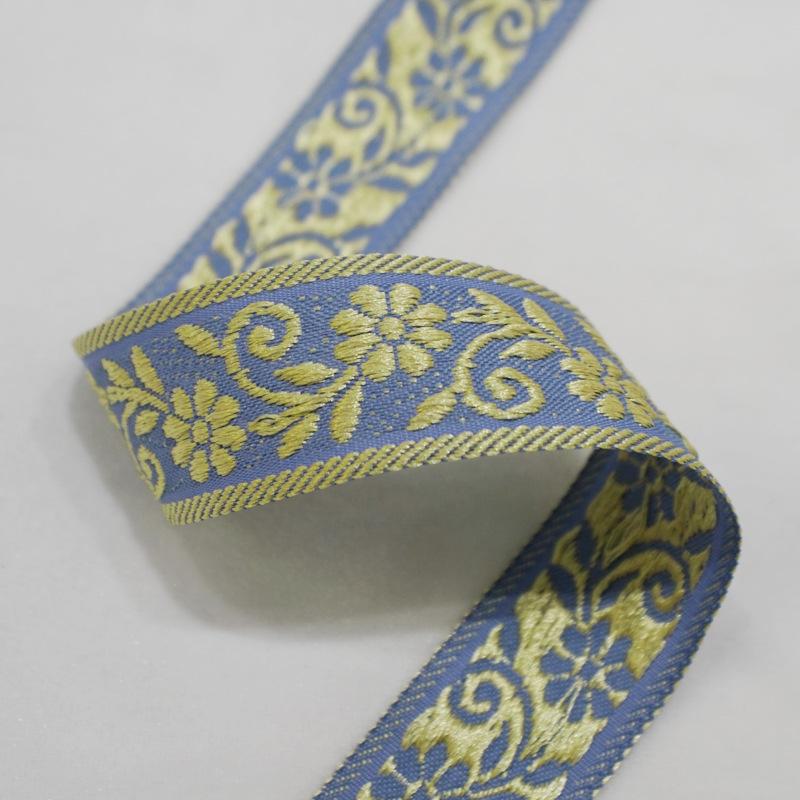 Ethnic Style Polyester Colored Jacquard Webbing for Clothing Accessories