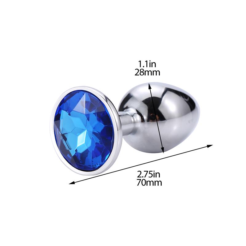 Metal Anal Plug Sex Toys Adult Anal Expansion Training Masturbation Woman/Man Ass Round Crystal Jewelry Butt Plug SM Adult