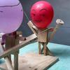 Handgefertigte Holz-Fechtpuppen - 2024 Neues Pop the Balloon-Spiel