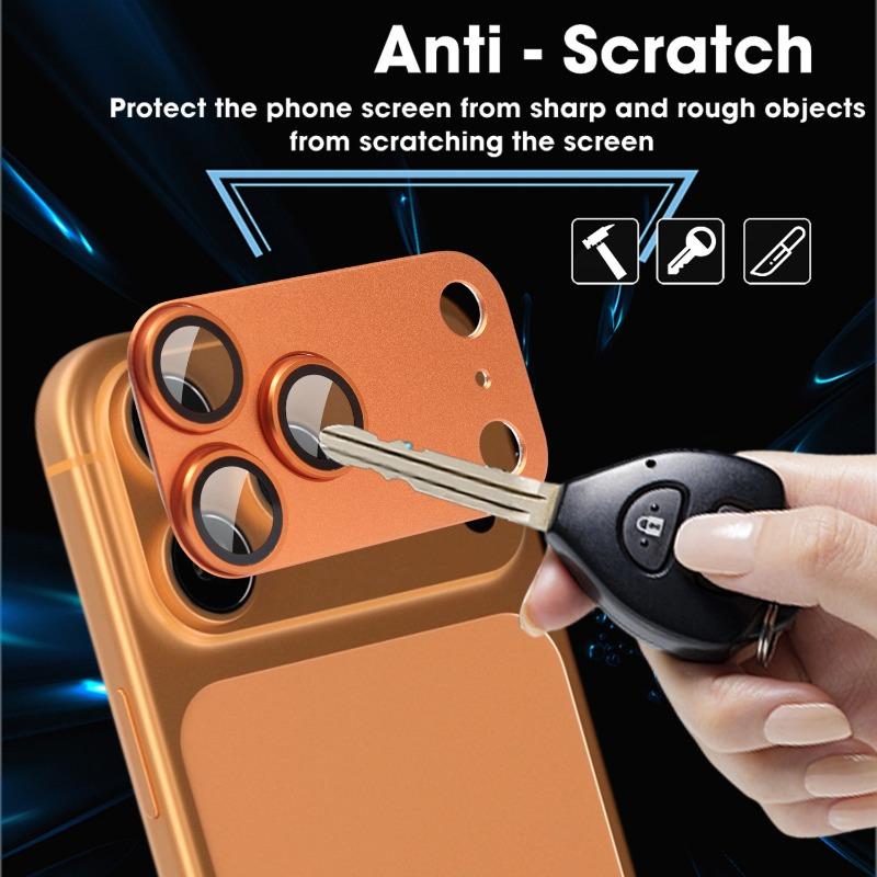 Aluminum Alloy Metal Camera Lens Protector Tempered Glass Camera Len Cover Hardness Protectors for iPhone 17 Pro Max 17PM 17Pro