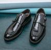 Fashion 2024 Business Flat Shoes Men Designer Formal Dress Leather Shoes Men's Loafers Christmas Party Shoes