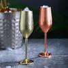Stainless Steel Champagne Cup Wine Glass Cocktail Glass Creative Metal Wine Glass Bar Restaurant Goblet Rose Gold