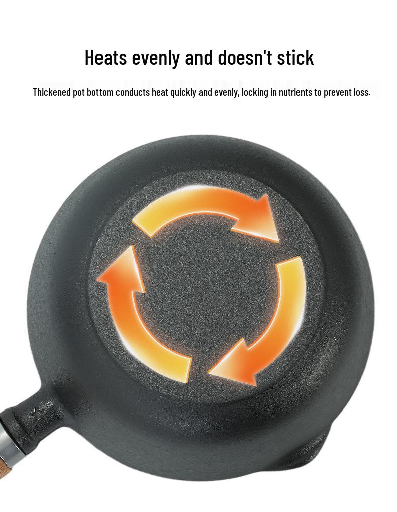 Gusseisen Antihaft Milch- & Babytopf - Ideal zum Erhitzen von Milch, Kochen von Nudeln, Schmoren von Suppe, Frittieren & mehr. Japanisches Design.