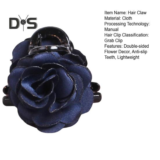 Γυναικείο Κλάμερ Μαλλιών Διπλής Όψης Διακόσμηση Τριαντάφυλλο Δόντια Αντιολισθητικά Κλιπ Μαλλιών Πίσω Μέρος Κεφαλής Κλάμερ Μαλλιών Καρχαρία Διακόσμηση Μαλλιών