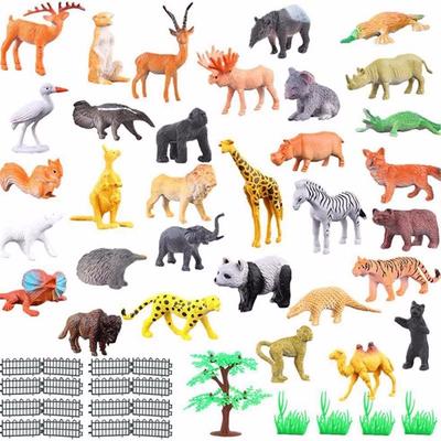 Mini 53pcs/set Collection Toy Animal Model Animal  Figure Animal World Zoo Model Simulation Animal