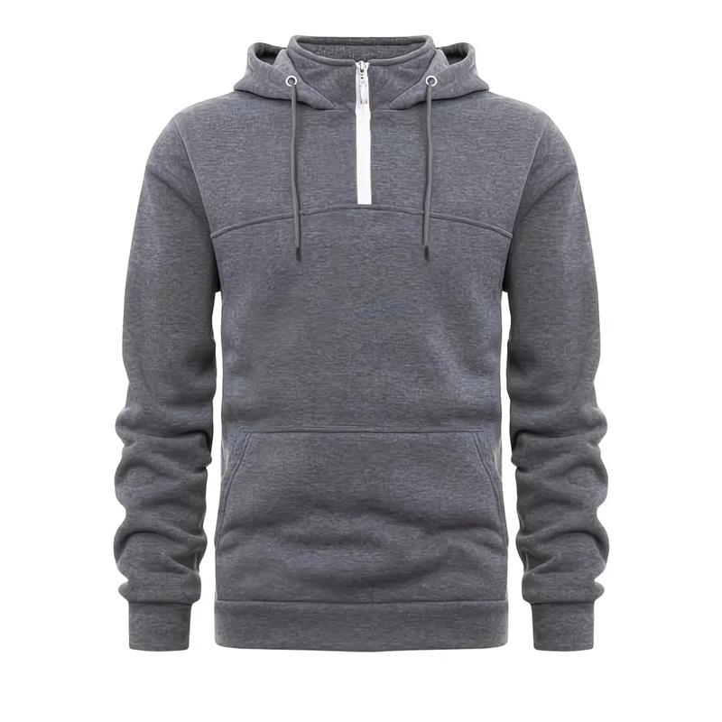 Herren Casual Pullover Kapuzensweatshirt mit 1/4 Reißverschluss
