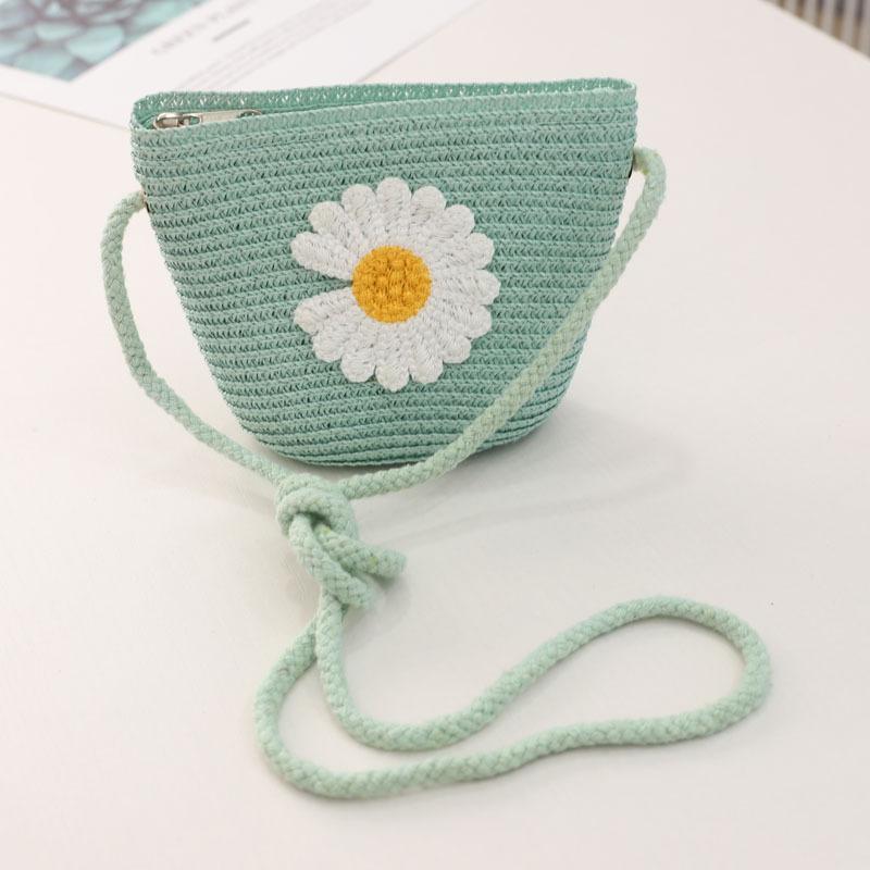 New parent-child sun hat summer straw hat large brim children's sun bucket hat basin hat bag set