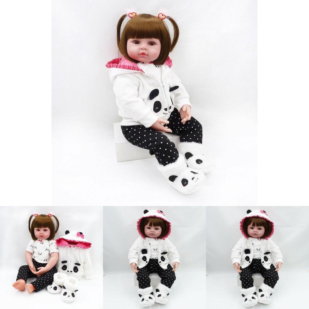 24"newborn Real Doll Lifelike  Silicone Reborn Baby Dolls Toddler Girl Gift Xmas