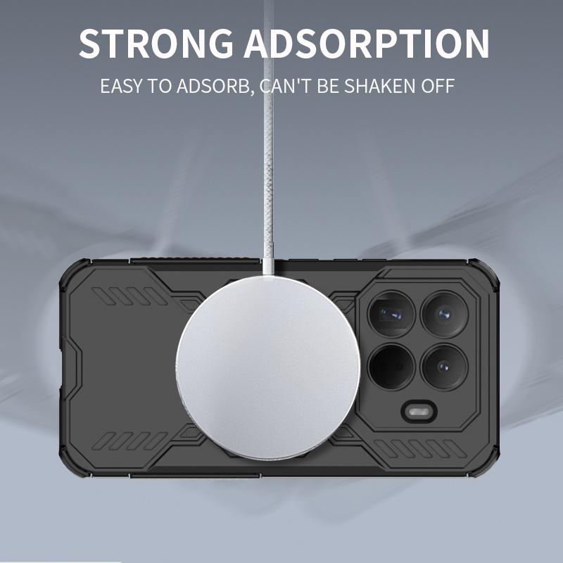 KEYSION Hollow Heat Dissipation Case for Xiaomi 15T Pro 5G Silicone+PC Magnetic Cooling Shockproof Phone Cover for Xiaomi 15T