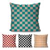 Checkerboard Grid Pillow Case Square Pillow Bedroom Sofa Leisure Comfort Cushion Car Living Room Home Decoration 40X40