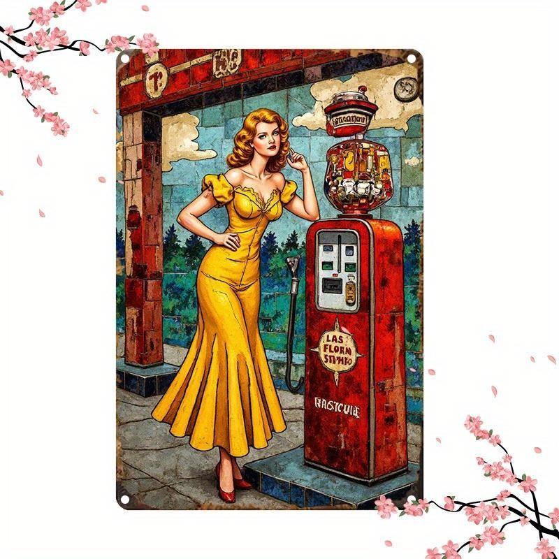 Retro Metal Tin Sign Wall Art Decor for Living Room Bedroom Office