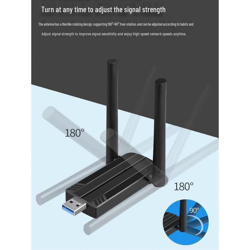 AX1800 5G Dobbeltbånd USB 3.0 Wi-Fi 6 Gigabit Netværksadapter - Driverfri