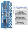 Hand Threading Tap & Die Set with Tapping Drill Bit and Wrench