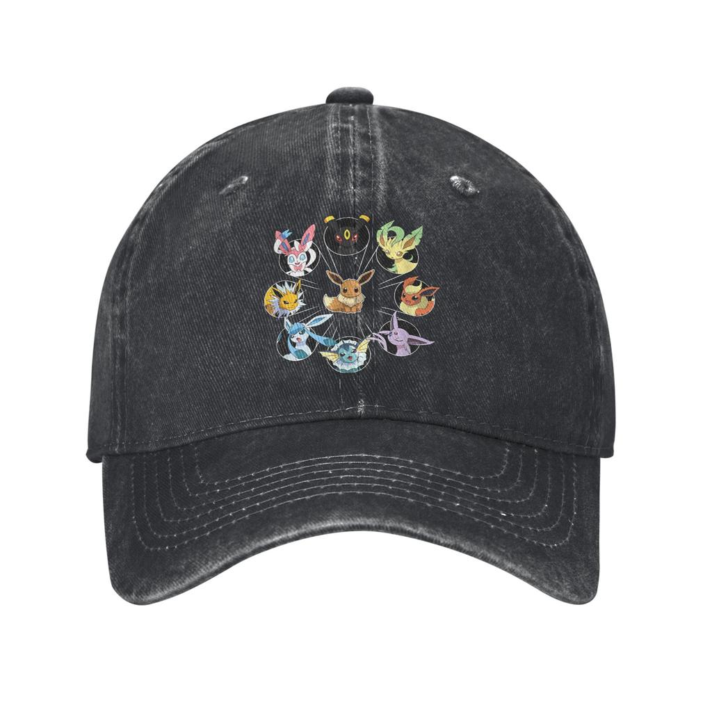 Funny Pokemon Gengar Evolution Print Cap For Unisex Cotton Cartoon Trucker Hat Headwear Baseball Cap Adjustable