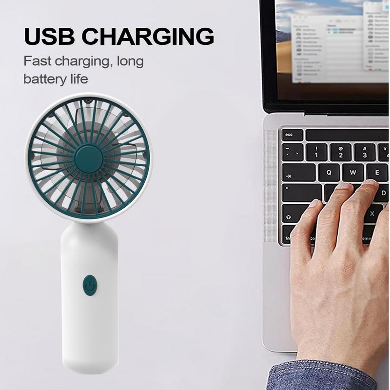 Small Hand Held Fan 3 Speed USB Wind Powerful Small Fan For Travel Silent Lightweight Workplace Cooling Device For Students