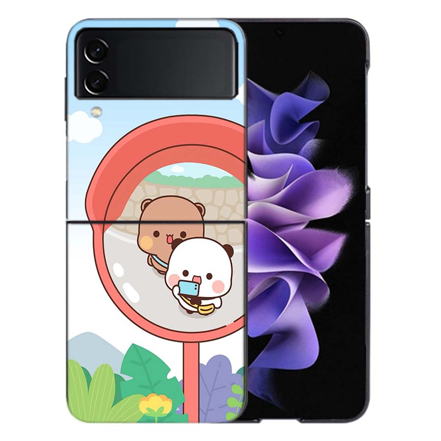 Cute BuBu DuDu Coque For Samsung Z Flip7 6 Galaxy Case Shockproof Z Flip5 Z Flip3 4 5G Hard Cover Phone TPU PC Hard Funda