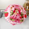 1pc Princess Strawberry Umbrella, Sun Protection, And UV Shielding. It Has Eight Sturdy Ribs for Outdoor Use And Perfect As a Holiday Gift