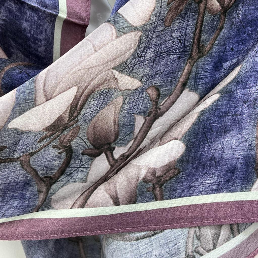 Silk Crepe Satin Long Silk Scarf Female Soft Temperament Versatile Chinese Mulberry Silk Sunscreen Shawl Scarf