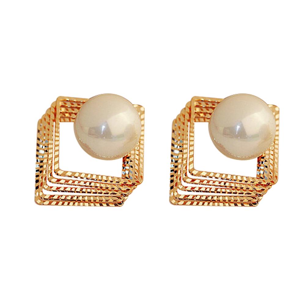 Women Fashion Multi-layer Faux Pearl Ear Studs Earrings Party Jewelry Gift