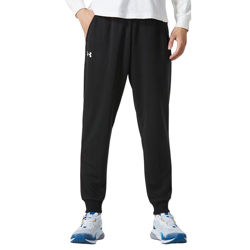 Under Armour Breathable Loose Fit Straight Leg Fashion Knit Sports Pants Men bottoms Black 24600706-001