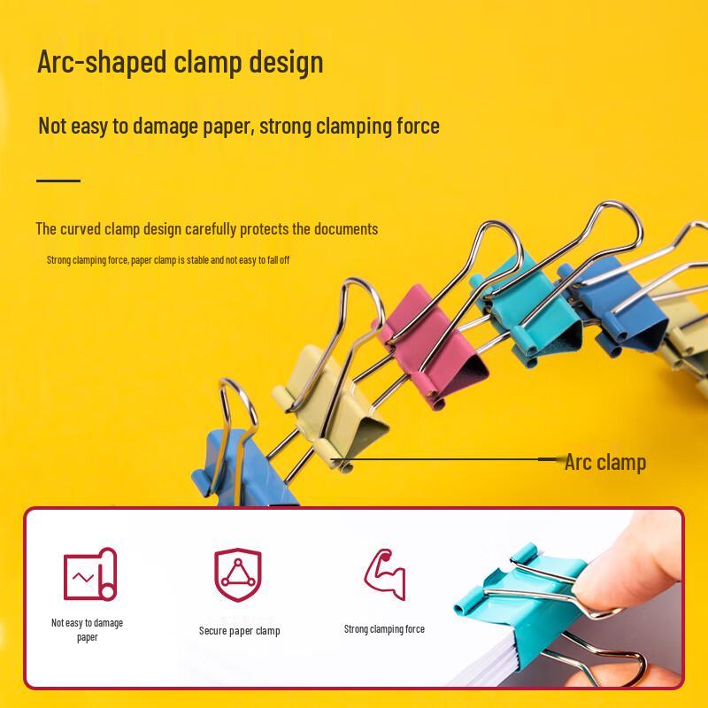 Deli 25mm Assorted Color Binder Clips
