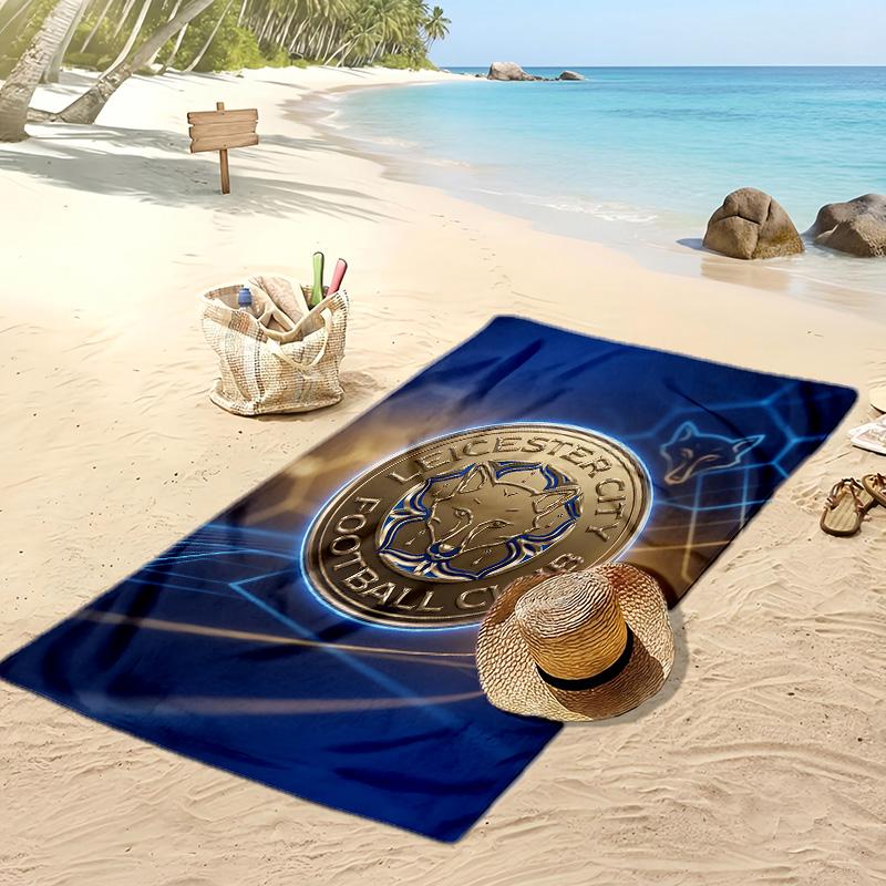 Leicester City Football Print Beach Towel, Large Soft Quick Dry Towel for Beach Camping Swimming