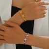 Wind Lady Explosion Bracelet, Geometric Pentagram Metal 18k Electroplating Design Opening Bracelet Versatile