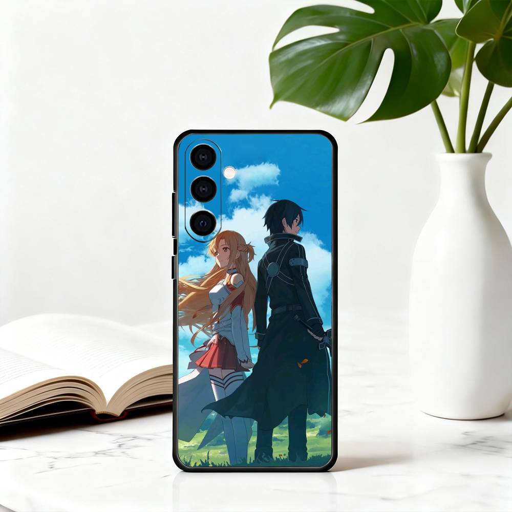 S-Sword Art O-Online-sao ANIME Phone Case For Samsung Galaxy A73,A72,A71,A70,A53,A52,A51,Soft Silicone Black Cover
