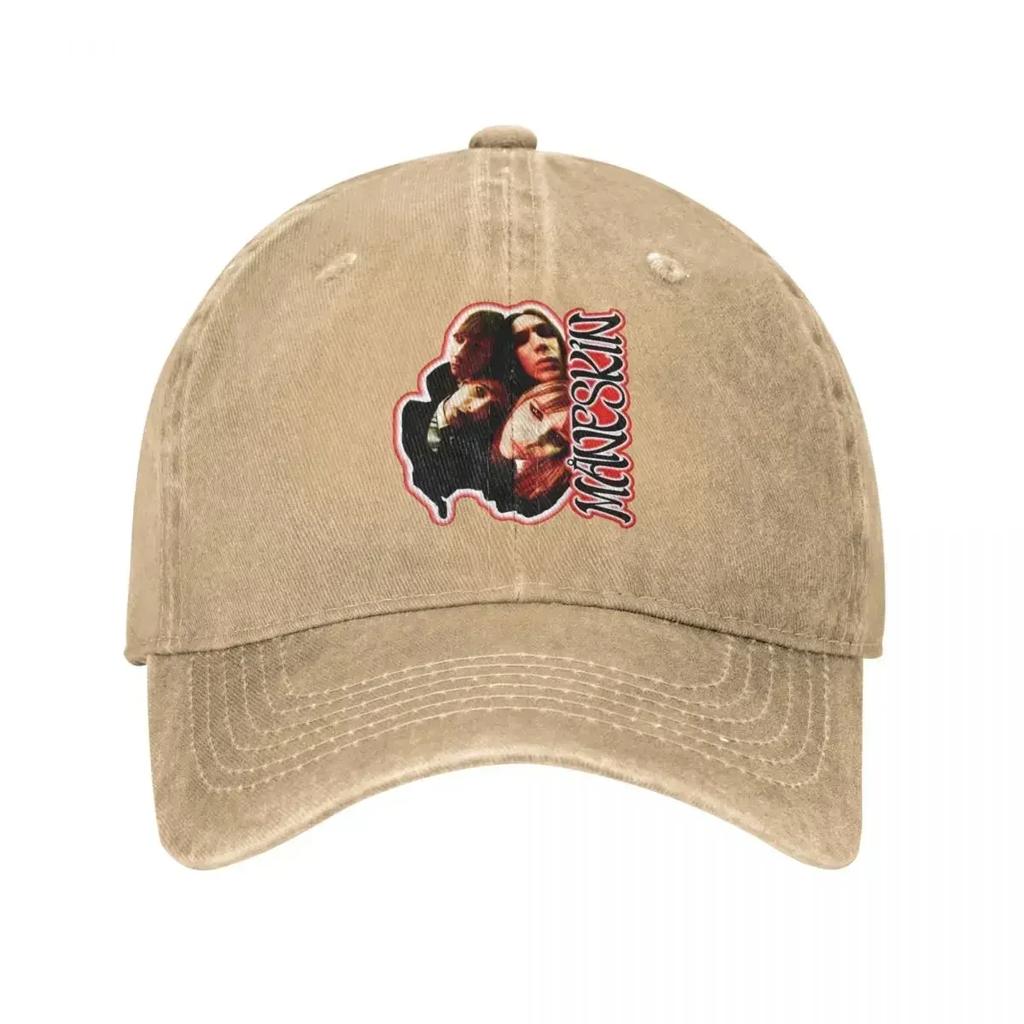 Vintage Maneskin Rock Band Baseball Caps Accessories Retro Distressed Cotton 80s 90s Headwear Unisex Outdoor Workouts Gift