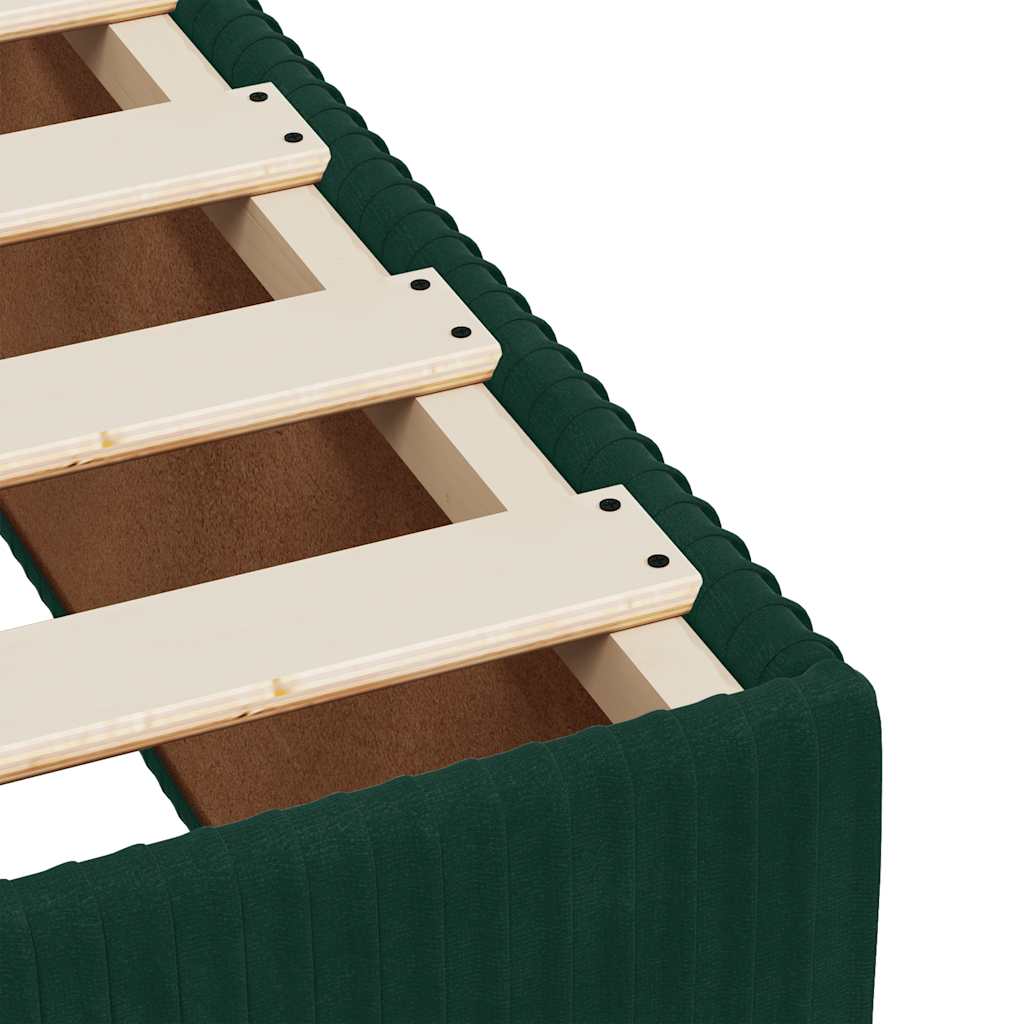 Bed Frame without Mattress Dark Green 100 x 200 cm Velvet