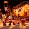 Electric Musical Santa Claus Ornament: Gold Bead String & Bow, Perfect Christmas Gift for Children