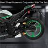 1:9 Kawasaki Zx-10R Nijia H2R Motorcycle Model Toys Alloy Diecast Miniature Motorbikes Sound Light Shock Absorption Kids Gifts