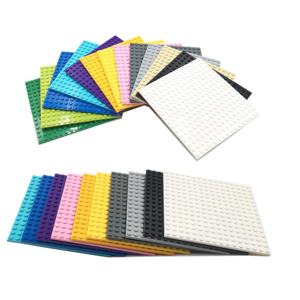 2PCS Double-sided Baseplates 16x16 Dots DIY Building Blocks Bricks 16*16 Assemblage Construction Toys Works With Featuring 91405